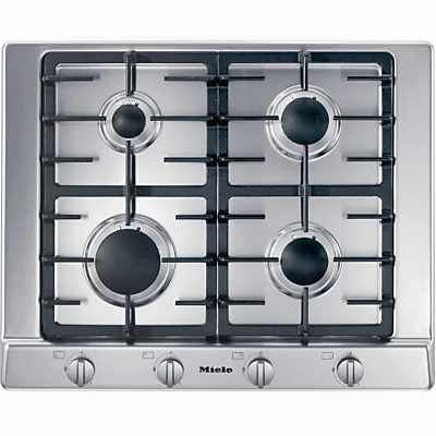 Miele KM2010 Gas Hob, Stainless Steel